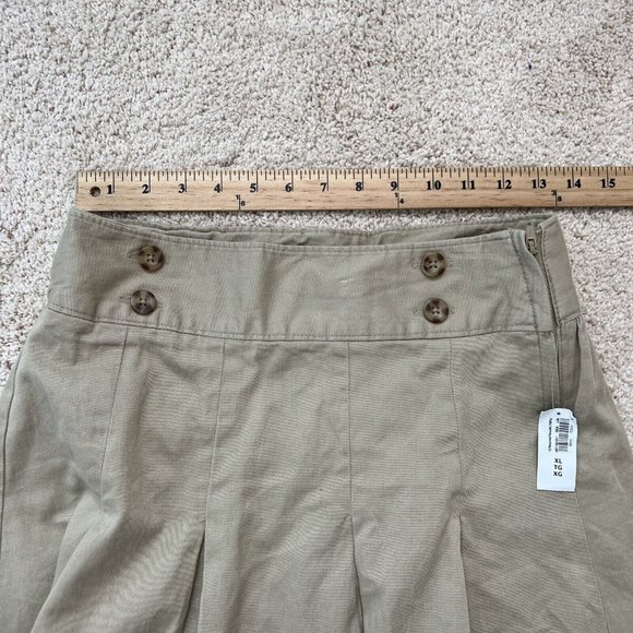 Old Navy Girls XL 14 Uniform Skorts Skirt Shorts Kaki Brown NWT - Picture 7 of 10